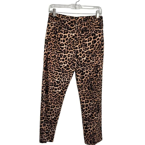 Hudson NWT Women's Nico Mid-Rise Cigarette Leopard Tan Black Straight Pants 29 - Picture 12 of 13